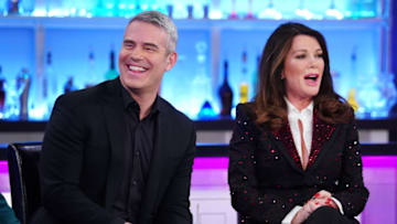 VANDERPUMP RULES -- "Reunion" -- Pictured: (l-r) Andy Cohen, Lisa Vanderpump -- (Photo by: Nicole Weingart/Bravo)
