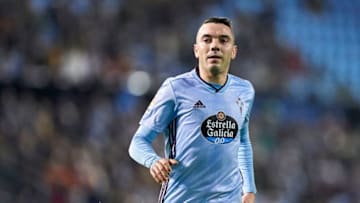 VIGO, SPAIN - FEBRUARY 09: Iago Aspas of Celta de Vigo looks on during the Liga match between RC Celta de Vigo and Sevilla FC at Abanca-Balaidos on February 09, 2020 in Vigo, Spain. (Photo by Jose Manuel Alvarez/Quality Sport Images/Getty Images)
