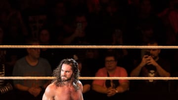 COLOGNE, GERMANY - NOVEMBER 07: Seth Rollins during the WWE Live Show at Lanxess Arena on November 7, 2018 in Cologne, Germany. (Photo by Marc Pfitzenreuter/Getty Images)