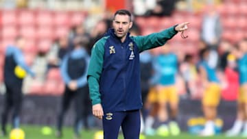 SOUTHAMPTON, ENGLAND - NOVEMBER 06: First team coach Ruben Selles of Southampton during warm-up before the Premier League match between Southampton FC and Newcastle United at Friends Provident St. Mary's Stadium on November 06, 2022 in Southampton, England. (Photo by Robin Jones/Getty Images)