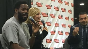 Colman Domingo and Kim Dickens with Dave Solo on the Live Stage at Walker Stalker Con AtlantaPhoto credit: Tracey Phillipps