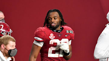 2021 NFL Draft prospect Najee Harris #22 of the Alabama Crimson Tide (Photo by Alika Jenner/Getty Images)