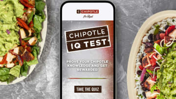 Starting today through Thursday, August 24, Chipotle will offer BOGOs to fans who score a 10 out of 10 on Chipotle IQ. The trivia game tests fans' knowledge of Chipotle's real ingredients, leading food standards, culinary techniques, sustainability efforts, brand history, and community engagement.