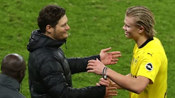 Erling Haaland is set to lead the line for Borussia Dortmund (Photo by MAJA HITIJ/POOL/AFP via Getty Images)