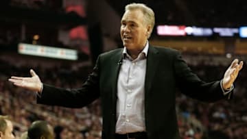 HOUSTON, TX - MAY 08: Head coach Mike D'Antoni of the Houston Rockets (Photo by Bob Levey/Getty Images)