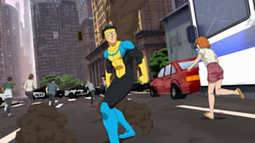 Invincible - Episode 102 - "Here Goes Nothing" -- Pictured: Steven Yeun (Mark Grayson) -- Credit: Courtesy of Amazon Studios