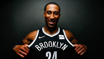 NEW YORK, NY - SEPTEMBER 24: Rondae Hollis-Jefferson #24 of the Brooklyn Nets poses for a portrait during Media Day at the HSS Training Facility on September 24, 2018 in New York City. NOTE TO USER: User expressly acknowledges and agrees that, by downloading and or using this photograph, User is consenting to the terms and conditions of the Getty Images License Agreement. (Photo by Mike Stobe/Getty Images)