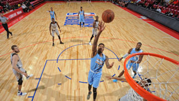 LAS VEGAS, NV - JULY 13: Torrey Craig #1 of the Denver Nuggets shoots the ball against the Brooklyn Nets during the 2017 Las Vegas Summer League game on July 13, 2017 at the Thomas & Mack Center in Las Vegas, Nevada. NOTE TO USER: User expressly acknowledges and agrees that, by downloading and or using this Photograph, user is consenting to the terms and conditions of the Getty Images License Agreement. Mandatory Copyright Notice: Copyright 2017 NBAE (Photo by Garrett Ellwood/NBAE via Getty Images)