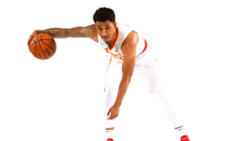 Jaylen Adams #10 of the Atlanta Hawks (Photo by Scott Cunningham/NBAE via Getty Images)