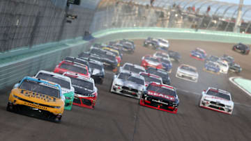 HOMESTEAD, FLORIDA - NOVEMBER 16: NASCAR Xfinity Series racing in the 2019 Ford EcoBoost 300 at Homestead-Miami Speedway (Photo by Brian Lawdermilk/Getty Images)