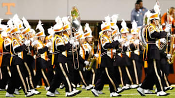 KNOXVILLE, TN - OCTOBER 25: The Tennessee Volunteers marching band performs prior to the game between the Volunteers and the Alabama Crimson Tide at Neyland Stadium on October 25, 2014 in Knoxville, Tennessee. (Photo by Kevin C. Cox/Getty Images)