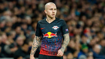 LONDON, ENGLAND - FEBRUARY 19: (BILD ZEITUNG OUT) Angelino of RB Leipzig looks on during the UEFA Champions League round of 16 first leg match between Tottenham Hotspur and RB Leipzig at Tottenham Hotspur Stadium on February 19, 2020 in London, United Kingdom. (Photo by Roland Krivec/DeFodi Images via Getty Images)