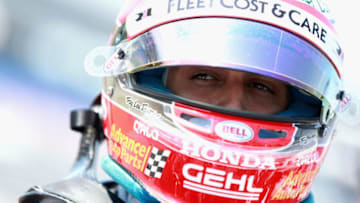 FORT WORTH, TX - JUNE 08: Graham Rahal, driver of the #15 Fleet Cost & Care Honda, stands on the grid during the US Concrete Qualifying Day for the Verizon IndyCar Series DXC Technology 600 at Texas Motor Speedway on June 8, 2018 in Fort Worth, Texas. (Photo by Sean Gardner/Getty Images)