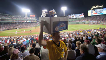 Food vendors at Fenway Park in Boston, MA during the final home game of the regular season between the Boston Red Sox and the Baltimore Oriels September 21, 2011. The Oriels defeated the Red Sox 6-4 (Photo by Rick Friedman//Corbis via Getty Images)