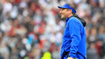 COLUMBIA, SOUTH CAROLINA - OCTOBER 19: Head coach Dan Mullen of the Florida Gators reacts during their game against the South Carolina Gamecocks at Williams-Brice Stadium on October 19, 2019 in Columbia, South Carolina. (Photo by Streeter Lecka/Getty Images)