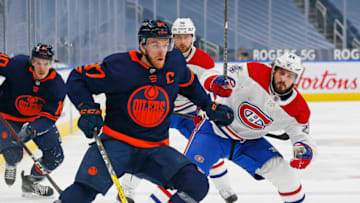 Connor McDavid #97, Phillip Danault #24, Edmonton Oilers Mandatory Credit: Perry Nelson-USA TODAY Sports