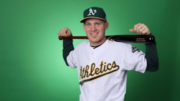 MESA, ARIZONA - FEBRUARY 19: Corban Joseph #76 of the Oakland Athletics poses for a portrait during photo day at HoHoKam Stadium on February 19, 2019 in Mesa, Arizona. (Photo by Christian Petersen/Getty Images)