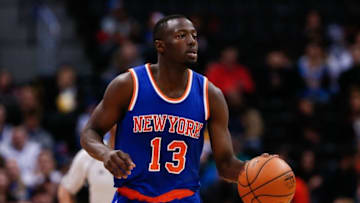 Mar 8, 2016; Denver, CO, USA; New York Knicks guard Jerian Grant (13) in the fourth quarter against the Denver Nuggets at the Pepsi Center. Mandatory Credit: Isaiah J. Downing-USA TODAY Sports