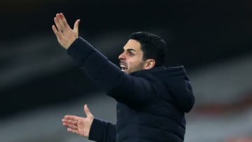 LONDON, ENGLAND - NOVEMBER 29: Mikel Arteta, Manager of Arsenal reacts during the Premier League match between Arsenal and Wolverhampton Wanderers at Emirates Stadium on November 29, 2020 in London, England. Sporting stadiums around the UK remain under strict restrictions due to the Coronavirus Pandemic as Government social distancing laws prohibit fans inside venues resulting in games being played behind closed doors. (Photo by Julian Finney/Getty Images)
