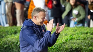 Charles Barkley, when speaking of Bryan Harsin, said 'for the people who keep bothering this man, I wish somebody would just slap the hell out of them' (Photo by Michael Chang/Getty Images)