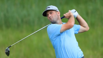 BLAINE, MINNESOTA - JULY 04: Matt Every of the United States plays his shot from the 12th tee during the first round of the 3M Open at TPC Twin Cities on July 04, 2019 in Blaine, Minnesota. (Photo by Sam Greenwood/Getty Images)