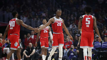LOS ANGELES, CALIFORNIA - FEBRUARY 22: Harry Giles III #20 of the Sacramento Kings reacts during the second quarter against the LA Clippers at Staples Center on February 22, 2020 in Los Angeles, California. NOTE TO USER: User expressly acknowledges and agrees that, by downloading and or using this Photograph, user is consenting to the terms and conditions of the Getty Images License Agreement. (Photo by Katelyn Mulcahy/Getty Images)