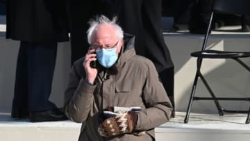 WASHINGTON, DC - JANUARY 20: Vermont Senator Bernie Sanders attends the 59th Presidential Inauguration at the U.S. Capitol on January 20, 2021 in Washington, DC. During today's inauguration ceremony Joe Biden becomes the 46th president of the United States. (Photo by Saul Loeb - Pool/Getty Images)