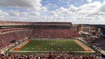 Nov 10, 2012; Austin, TX, USA; General view of Darrell K Royal-Texas Memorial Stadium during the first quarter of a game between the Texas Longhorns and Iowa State Cyclones. Mandatory Credit: Brett Davis-USA TODAY Sports