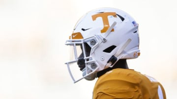 KNOXVILLE, TENNESSEE - AUGUST 31: Marquez Callaway #1 of the Tennessee Volunteers walks off the field during the third quarter of the season opener against the Georgia State Panthers at Neyland Stadium on August 31, 2019 in Knoxville, Tennessee. (Photo by Silas Walker/Getty Images)