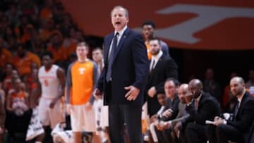 Jan 9, 2016; Knoxville, TN, USA; Tennessee Volunteers head coach Rick Barnes during the first half against the Texas A&M Aggies at Thompson-Boling Arena. Mandatory Credit: Randy Sartin-USA TODAY Sports