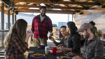 Alycia Debnam-Carey as Alicia Clark, Colman Domingo as Victor Strand, Frank Dillane as Nick Clark, Danay Garcia as Luciana, Sebastian Sozzi as Cole - Fear the Walking Dead _ Season 4, Episode 2 - Photo Credit: Richard Foreman, Jr/AMC
