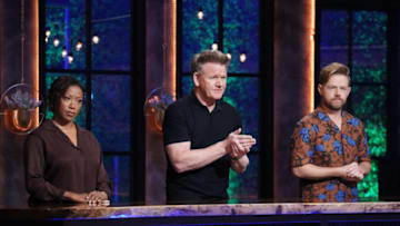 NEXT LEVEL CHEF: L-R: Mentors Nyesha Arrington, Gordon Ramsay and Richard Blais in the “A Seafood Tower” episode of NEXT LEVEL CHEF airing Wednesday, Feb 2 (8:00-9:00 ET/PT) on FOX © 2022 FOX Media LLC. CR: FOX.