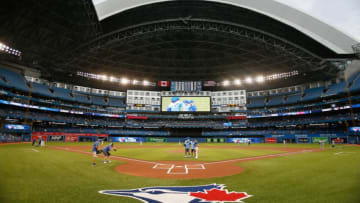 Aug 25, 2021; Toronto, Ontario, CAN; A general view of Rogers Centre before a game between the Chicago White Sox and Toronto Blue Jays. Mandatory Credit: John E. Sokolowski-USA TODAY Sports