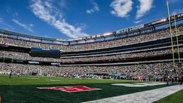 Sep 11, 2016; East Rutherford, NJ, USA; A view from the field in the first half of the game between the Cincinnati Bengals at the New York Jets at MetLife Stadium. Mandatory Credit: William Hauser-USA TODAY Sports