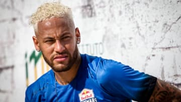PRAIA GRANDE, BRAZIL - JULY 13: Neymar Jr looks on at Neymar Jr's Five World Final in Praia Grande, Brazil on July 13, 2019. (Photo by Christian Pondella/Getty Images)