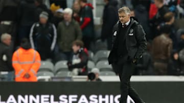NEWCASTLE UPON TYNE, ENGLAND - OCTOBER 06: Ole Gunnar Solskjaer, Manager of Manchester United looks dejected as he walks off the pitch after his sides defeat in the Premier League match between Newcastle United and Manchester United at St. James Park on October 06, 2019 in Newcastle upon Tyne, United Kingdom. (Photo by Ian MacNicol/Getty Images)