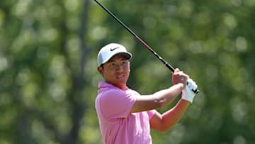 MEMPHIS, TENNESSEE - JULY 25: C.T. Pan of Chinese Taipei watches his tee shot on the second hole during the first round of the World Golf Championship-FedEx St Jude Invitational on July 25, 2019 in Memphis, Tennessee. (Photo by Matt Sullivan/Getty Images)
