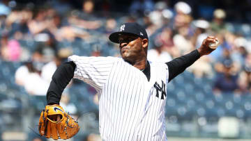 NEW YORK, NEW YORK - APRIL 13: CC Sabathia #52 of the New York Yankees makes his first start of his last season in Major League Basebal against the Chicago White Sox during their game at Yankee Stadium on April 13, 2019 in New York City. (Photo by Al Bello/Getty Images)
