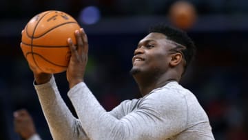 NEW ORLEANS, LOUISIANA - MARCH 06: Zion Williamson #1 of the New Orleans Pelicans (Photo by Jonathan Bachman/Getty Images)