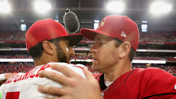 GLENDALE, AZ - SEPTEMBER 27: Quarterbacks Carson Palmer