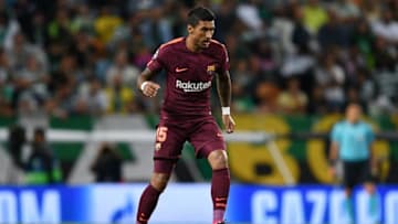 LISBON, PORTUGAL - SEPTEMBER 27: Paulinho of FC Barcelona in action during the UEFA Champions League group D match between Sporting CP and FC Barcelona at Estadio Jose Alvalade on September 27, 2017 in Lisbon, Portugal. (Photo by Octavio Passos/Getty Images)