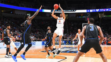 SAN JOSE, CA - MARCH 22: Virginia Tech guard Nickeil Alexander-Walker (4) shoots a shot in the lane during the game between the Virginia Tech Hokies and the Saint Louis Billikens in their NCAA Division I Men's Basketball Championship first round game on March 22, 2019, at SAP Center at San Jose in San Jose, CA. (Photo by Brian Rothmuller/Icon Sportswire via Getty Images)