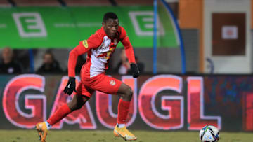 HARTBERG, AUSTRIA - JANUARY 30: Patson Daka of Salzburg during the Tipico Bundesliga match between TSV prolactal Hartberg and FC Red Bull Salzburg at Profertil Arena on January 30, 2021 in Hartberg, Austria. (Photo by Markus Tobisch/SEPA.Media /Getty Images)