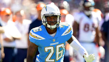 CARSON, CA - OCTOBER 22: Casey Hayward #26 of the Los Angeles Chargers during the game against the Denver Broncos at StubHub Center on October 22, 2017 in Carson, California. (Photo by Harry How/Getty Images)