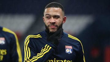 Memphis Depay of Olympique Lyon. (Photo by Xavier Laine/Getty Images)
