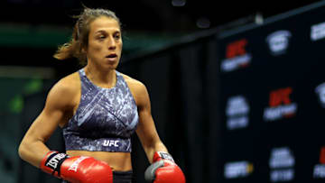 TAMPA, FLORIDA - OCTOBER 09: Joanna Jedrzejczyk works out ahead of a fight against Michelle Waterson on October 12th at Yuengling Center on October 09, 2019 in Tampa, Florida. (Photo by Mike Ehrmann/Zuffa LLC/Zuffa LLC)