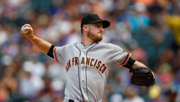 DENVER, CO - SEPTEMBER 4: Starting pitcher Chris Stratton