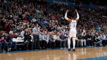 Russell Westbrook, OKC Thunder (Photo by Zach Beeker/NBAE via Getty Images)