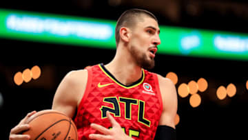 ATLANTA, GA - OCTOBER 26: Alex Len #25 of the Atlanta Hawks in action during a game against the Orlando Magic at State Farm Arena on October 26, 2019 in Atlanta, Georgia. NOTE TO USER: User expressly acknowledges and agrees that, by downloading and or using this photograph, User is consenting to the terms and conditions of the Getty Images License Agreement. (Photo by Carmen Mandato/Getty Images)