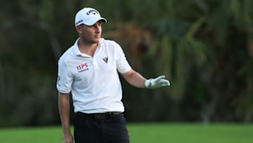 PLAYA DEL CARMEN, MEXICO - DECEMBER 04: Emiliano Grillo of Argentina reacts on 17th hole during the second round of the Mayakoba Golf Classic at El Camaleón Golf Club on December 04, 2020 in Playa del Carmen, Mexico. (Photo by Hector Vivas/Getty Images)